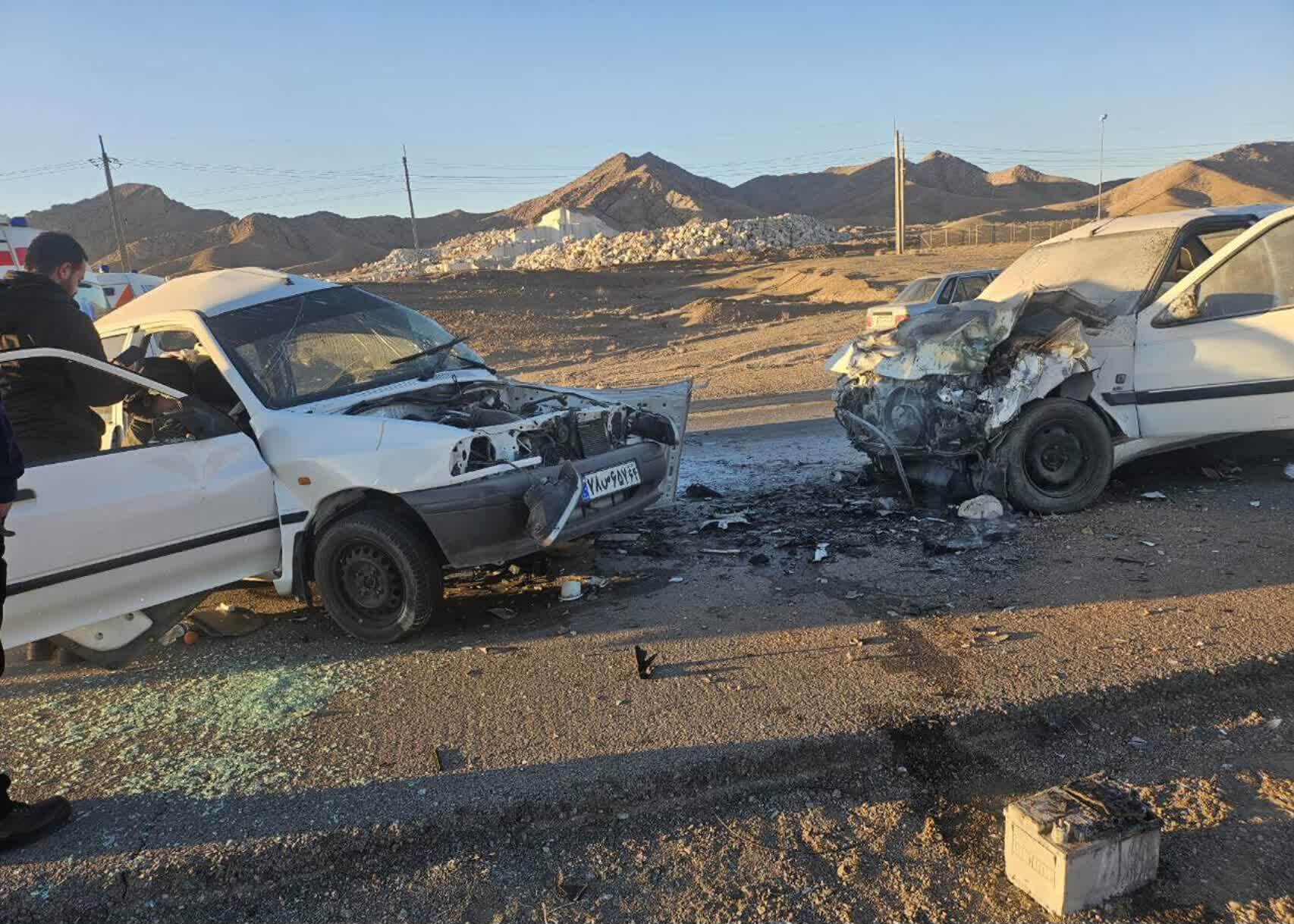 تصادف مرگبار در محور بهاباد ـ چادرملو: یک کشته و سه مصدوم