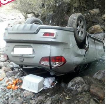 واژگونی سواری پژو206 در باخرز+عکس